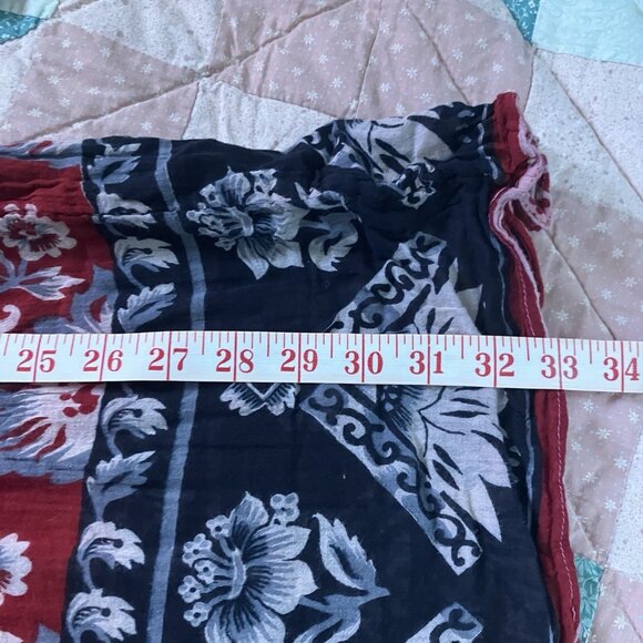 Vintage Jessie Midi Skirt Womens Floral Cotton Gauze Boho Hippie Pull On Comfy - Picture 8 of 9